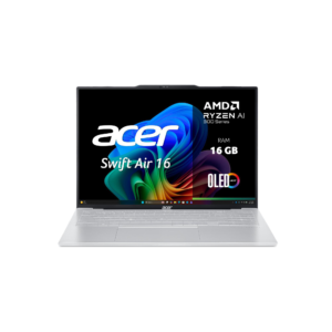 ACER Swift Air 16 OLED (SFA16-61M-R1ZM) mit Tastaturbeleuchtung, Copilot+ PC - 16 Zoll - AMD Ryzen™ AI 5 330 - 16 GB - 512 GB - AMD Radeon™ Onboard Graphics - Windows 11 Home