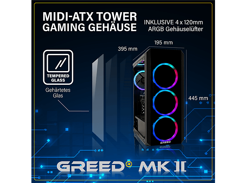 GREED MK2 AMD - Gaming PC - 32GB RAM, Gaming PC mit AMD Ryzen™ 7 7-5700X Prozessor, 32 GB RAM, 1000 GB SSD, NVIDIA GeForce RTX™ 5060 Ti, Windows 11 Pro - Image 2