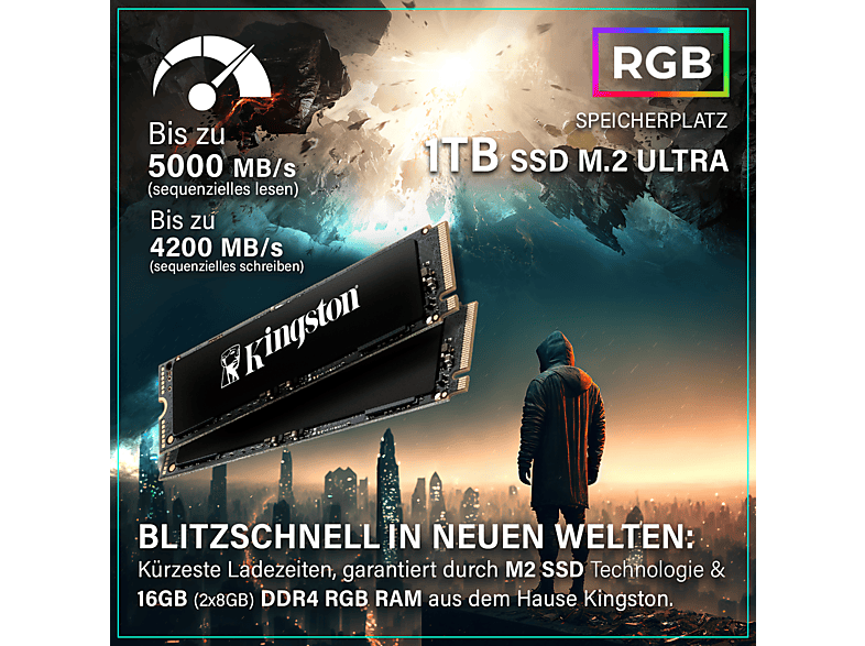 GREED MK2 AMD - Gaming PC - 32GB RAM, Gaming PC mit AMD Ryzen™ 7 7-5700X Prozessor, 32 GB RAM, 1000 GB SSD, NVIDIA GeForce RTX™ 5060 Ti, Windows 11 Pro - Image 6