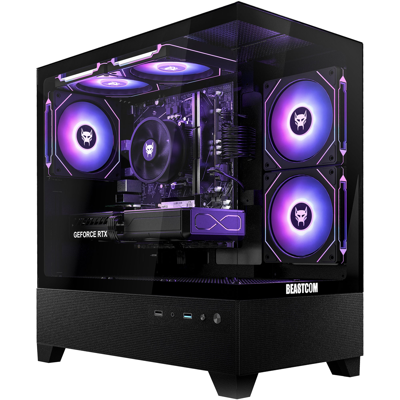 BEASTCOM Q5 | Pro Gaming, Gaming PC mit AMD Ryzen™ 7 5700X Prozessor, 32 GB RAM, 1 TB SSD, NVIDIA, NVidia GeForce RTX™ 5060 Ti, Windows 11 Home