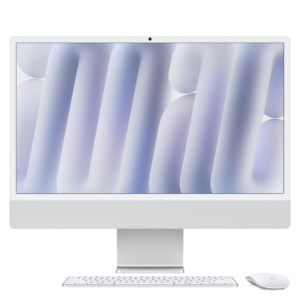 APPLE iMac (2024), MWUV3D/A, All-in-One PC mit 23.5 Zoll Display, Apple M4 Chip, 16 GB RAM, 10-Core GPU, 512 GB SSD, Silber