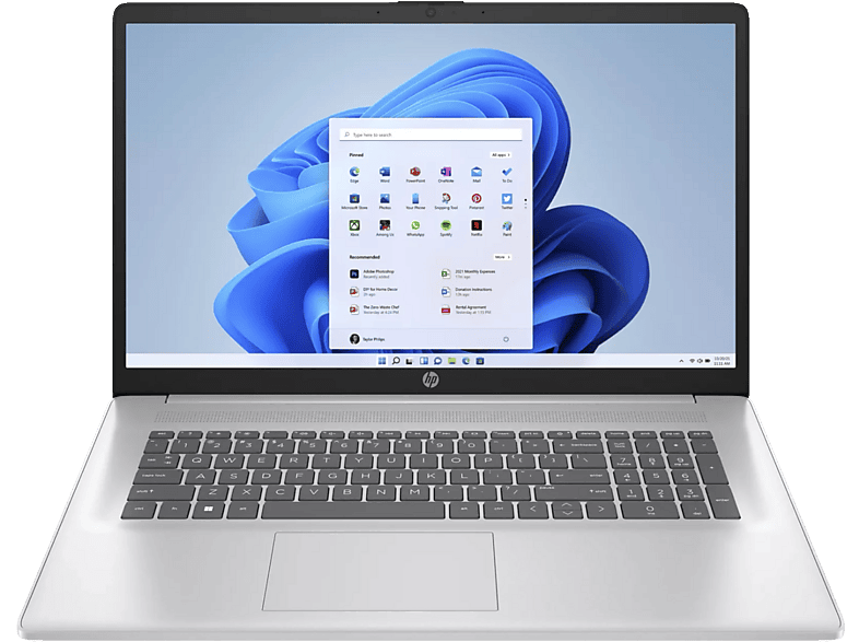 HP | 17.3" | AMD Ryzen 7 7730U | 8 x 4.50 GHz, Notebook, mit 17,3 Zoll Display, AMD Ryzen™ 7,7730U Prozessor, 16 GB RAM, 512 GB SSD, AMD Radeon™ Onboard Graphics, Silber, Windows 11