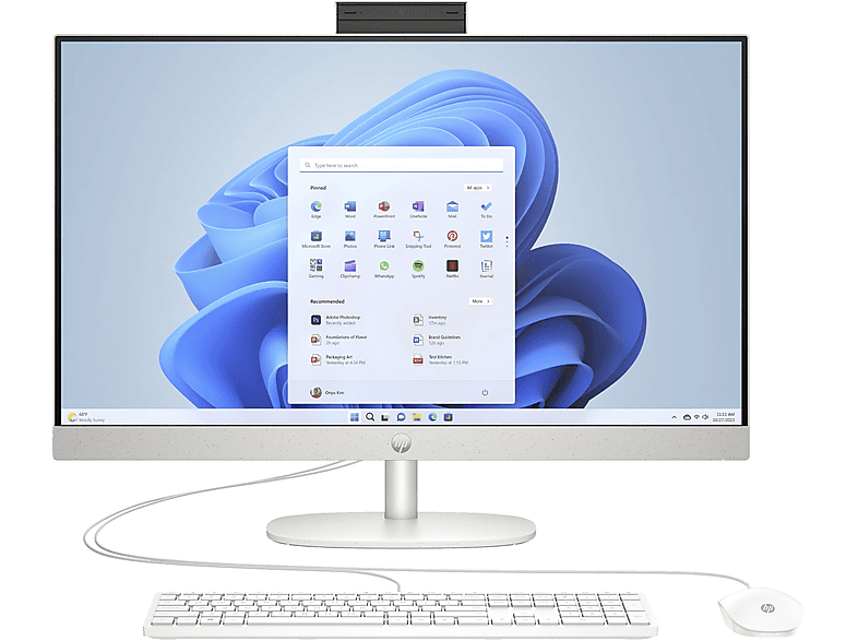 HP HP 27-cr0005ng 68.58cm 27Zoll FHD AMD Ryzen 3 7320U 8GB 512GB SSD UMA W11H Shell - 8 GB, All-in-One PC mit 27 Zoll Display, AMD Ryzen™ 3 Prozessor, 8 GB RAM, 512 GB SSD SSD, Weiß