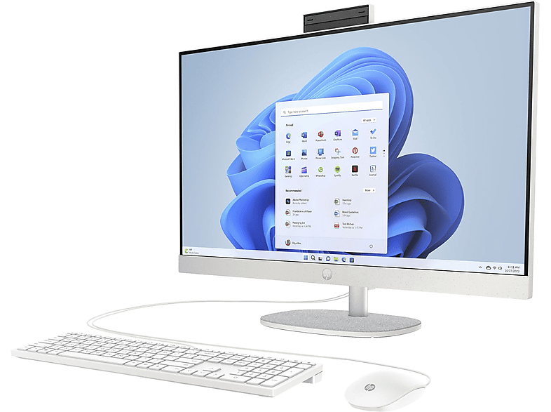 HP 27-CR0007NG R5-7520U 16GB 512GB 27IN FHD NO TOUCH, All-in-One PC mit 27 Zoll Display, AMD Ryzen™ 5 Prozessor, 16 GB RAM, 512 GB SSD SSD, Muschelweiß - Image 2