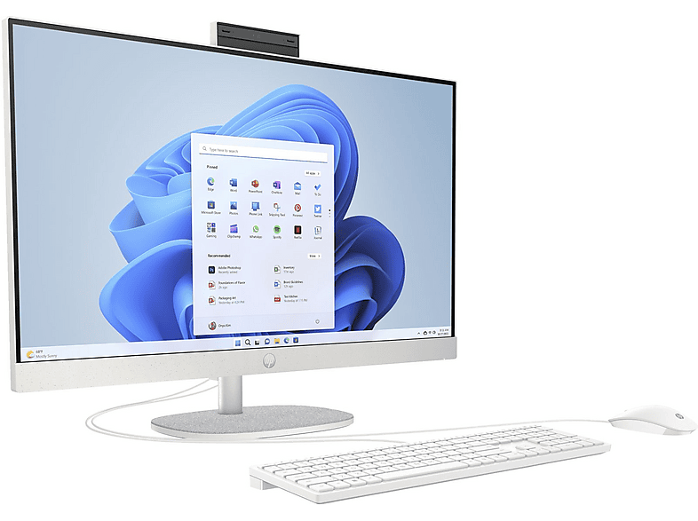 HP 27-CR0007NG R5-7520U 16GB 512GB 27IN FHD NO TOUCH, All-in-One PC mit 27 Zoll Display, AMD Ryzen™ 5 Prozessor, 16 GB RAM, 512 GB SSD SSD, Muschelweiß - Image 3