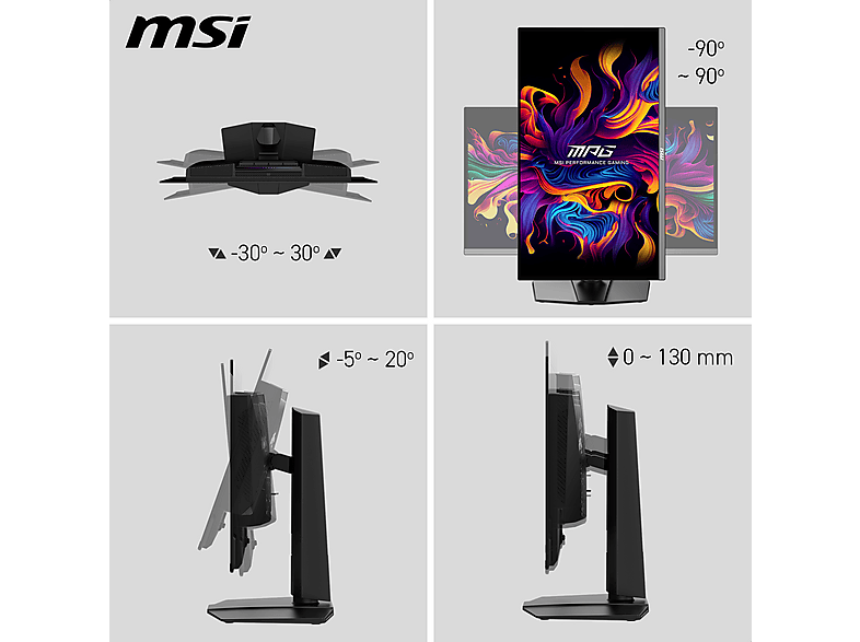 MSI MPG 272URX QD-OLED 27 Zoll UHD 4K Gaming Monitor 0,03 ms Reaktionszeit 240 Hz - Image 4