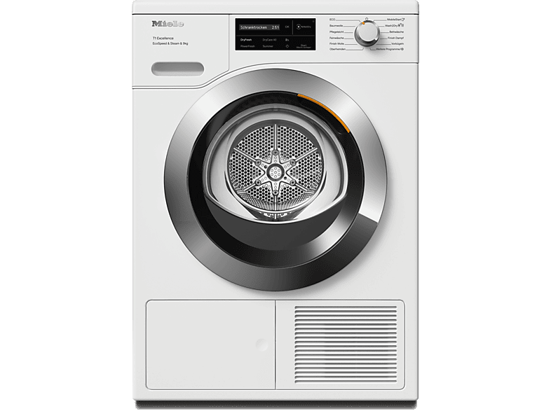 MIELE TEL785WP Steam&9kg Wärmepumpentrockner T1 Chrome Edition (9 kg, Lotosweiß)