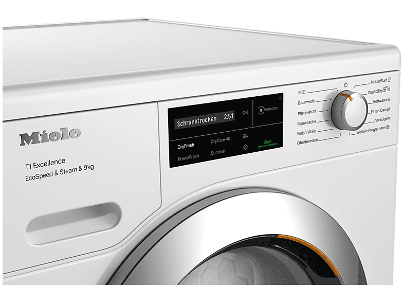 MIELE TEL785WP Steam&9kg Wärmepumpentrockner T1 Chrome Edition (9 kg, Lotosweiß) - Image 3