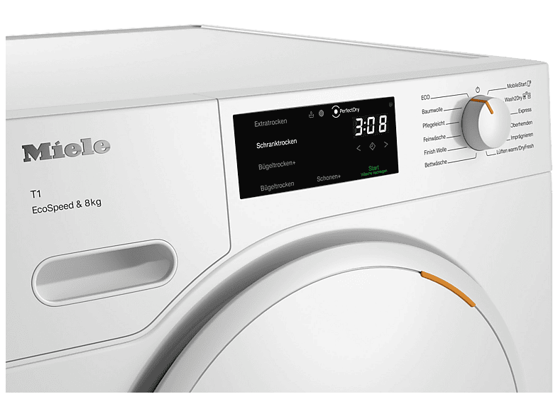 MIELE TWB640WP EcoSpeed&8kg Wärmepumpentrockner T1 White Edition (8 kg, Lotosweiß) - Image 2