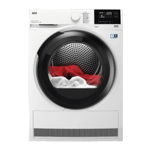 AEG TR8T60685 Wärmepumpentrockner Serie 8000 AbsoluteCare® mit Trommelsteuerung (8 kg, Weiß / Schwarz / Weiß)