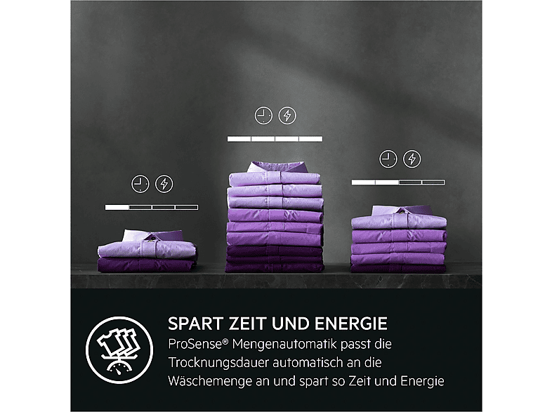 AEG TR8T60685 Wärmepumpentrockner Serie 8000 AbsoluteCare® mit Trommelsteuerung (8 kg, Weiß / Schwarz / Weiß) - Image 5