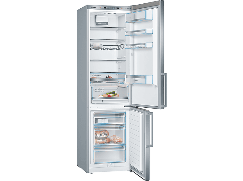 BOSCH KGE398IBP Serie 6 Kühlgefrierkombination (B, 343 l, 2010 mm hoch, Gebürsteter Stahl mit Anti Fingerprint) - Image 2