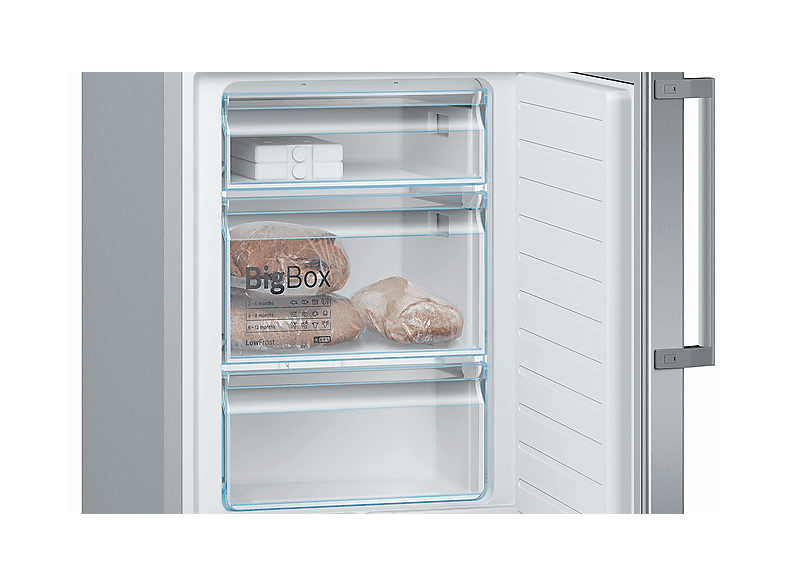 BOSCH KGE398IBP Serie 6 Kühlgefrierkombination (B, 343 l, 2010 mm hoch, Gebürsteter Stahl mit Anti Fingerprint) - Image 6
