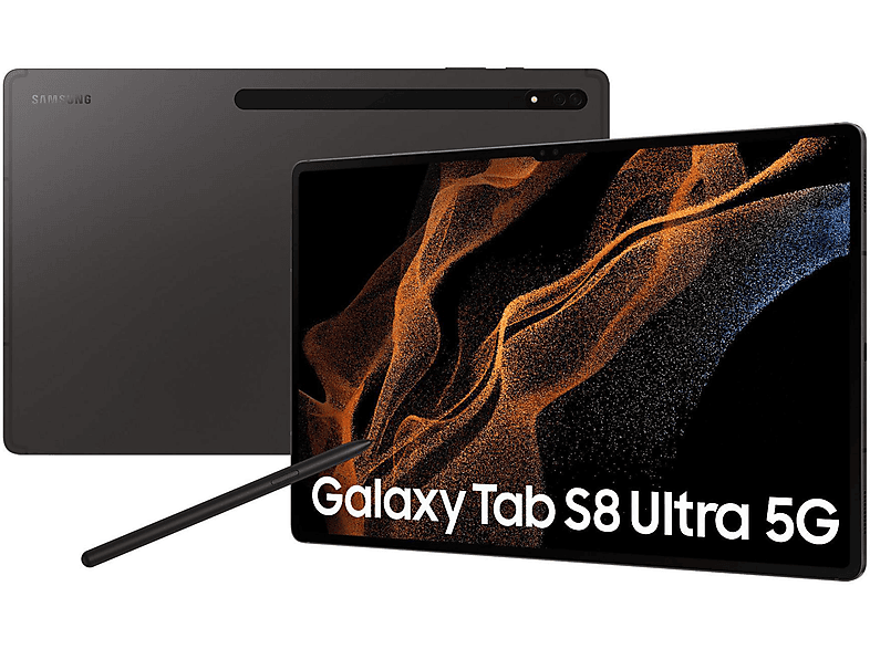 SAMSUNG GALAXY TAB S8 ULTRA, Tablet, 256 GB, 14,6 Zoll, Graphite