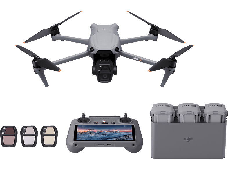 DJI Air 3S Fly More Combo (DJI RC 2) Mini-Kameradrohne, Grau