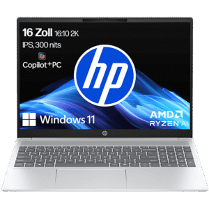 HP OmniBook 5 NGAI 16-ag1352ng, Copilot+ PC - 16 Zoll - AMD Ryzen™ AI 5 340 - 16 GB - 1 TB - AMD Radeon™ 840M - Windows 11 Home