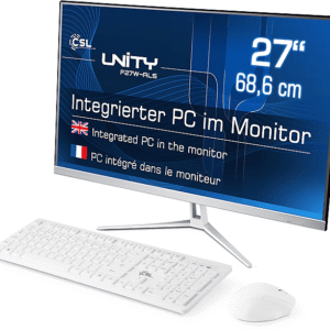 CSL Unity F27W-ALS, All-in-One-PC mit 27 Zoll Display, 32 GB RAM, 2000 GB SSD, Weiß