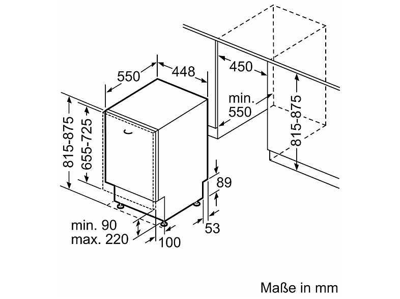 SIEMENS SR63EX25KE iQ300 Geschirrspüler (vollintegrierbar, 448 mm breit, 44 dB (A), B) - Image 2