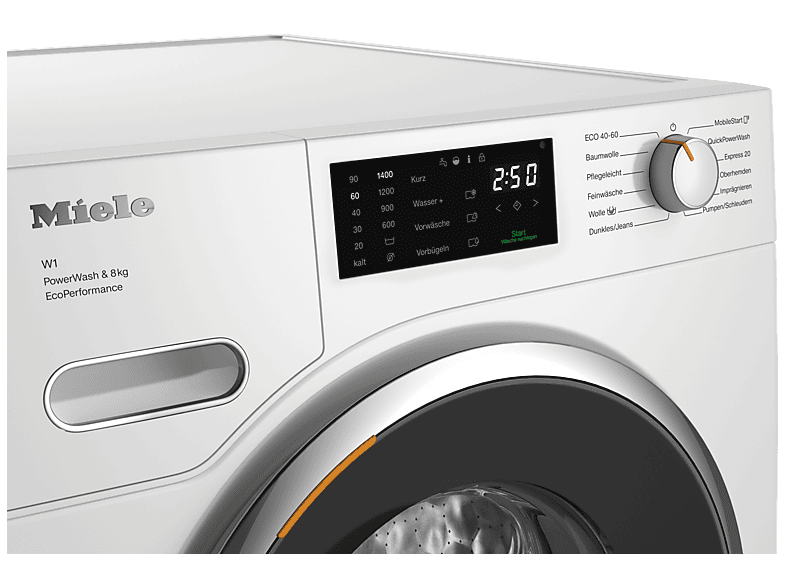 MIELE WWE460 WPS PWash&8kg W1 White Edition Waschmaschine (8 kg, 1400 U/Min., A, Flusenfilter, Fremdkörperfilter) - Image 2