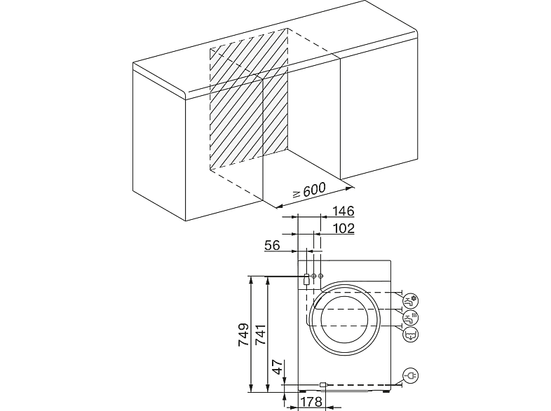 MIELE WWE460 WPS PWash&8kg W1 White Edition Waschmaschine (8 kg, 1400 U/Min., A, Flusenfilter, Fremdkörperfilter) - Image 6