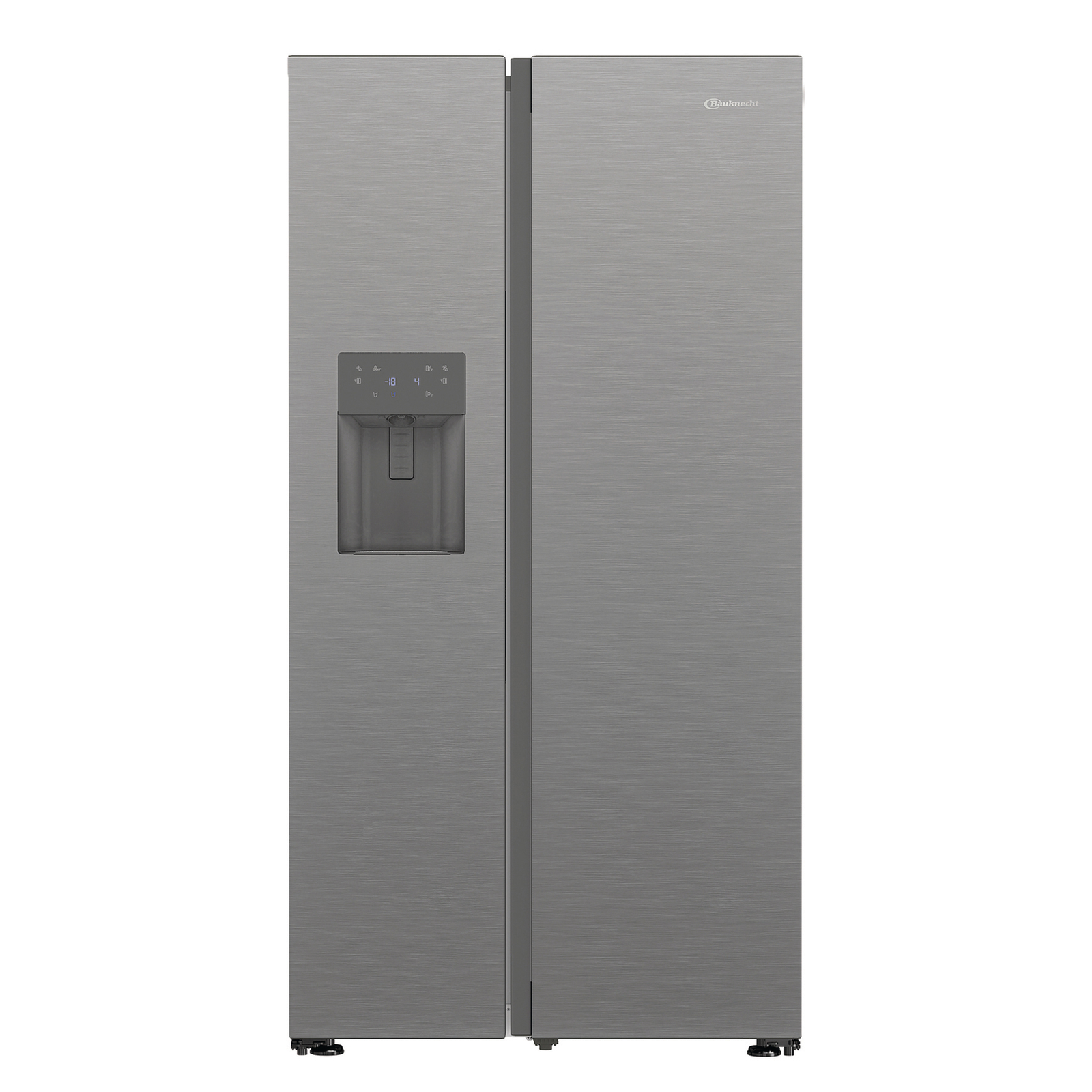 BAUKNECHT SBS IW E90 Pearl, Wasser- & Eiswürfelspender, Side by Side (578 l, E, 1790 mm hoch, Edelstahloptik)