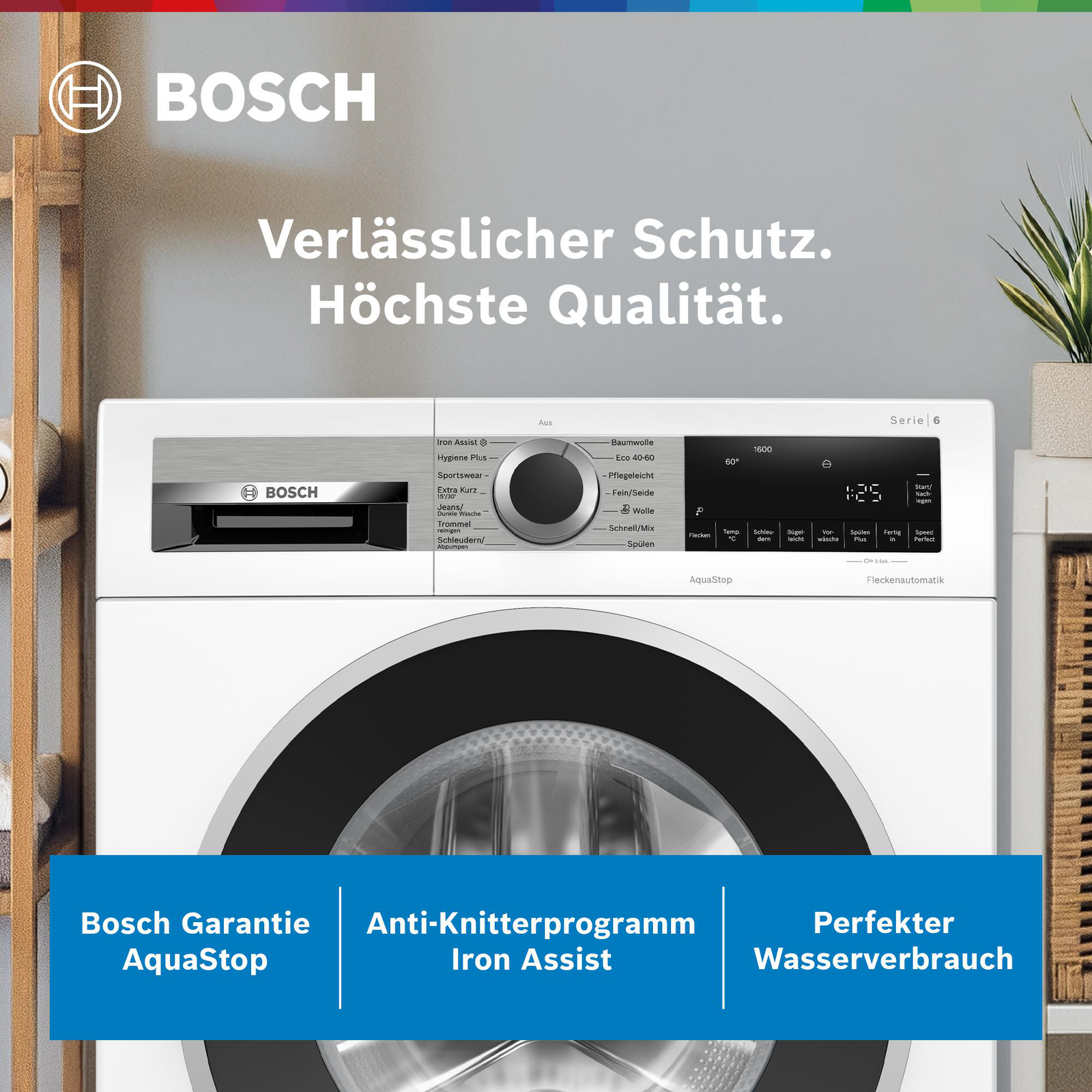 BOSCH WGG256Z41 Serie 6 Waschmaschine (10,0 kg, 1600 U/Min., A) - Image 3