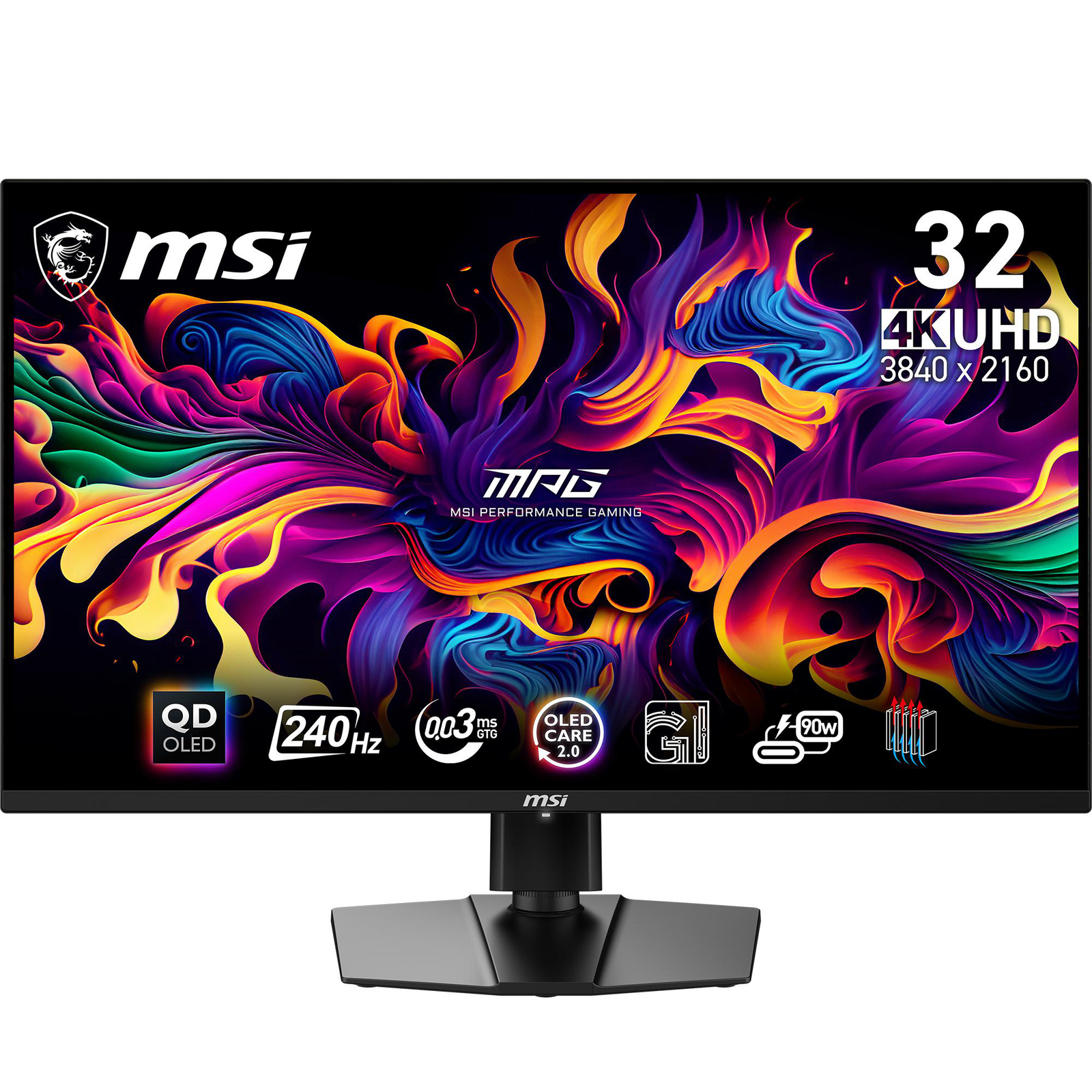 MSI MPG 321URXDE QD-OLED 31,5 Zoll OLED 4K Gaming Monitor 0,03 ms Reaktionszeit