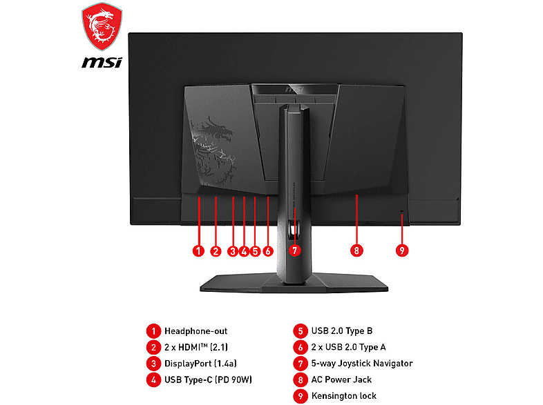 MSI MPG 321URXDE QD-OLED 31,5 Zoll OLED 4K Gaming Monitor 0,03 ms Reaktionszeit - Image 5