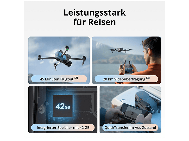 DJI Air 3S Fly More Combo (DJI RC-N3) Mini-Kameradrohne, Grau - Image 6