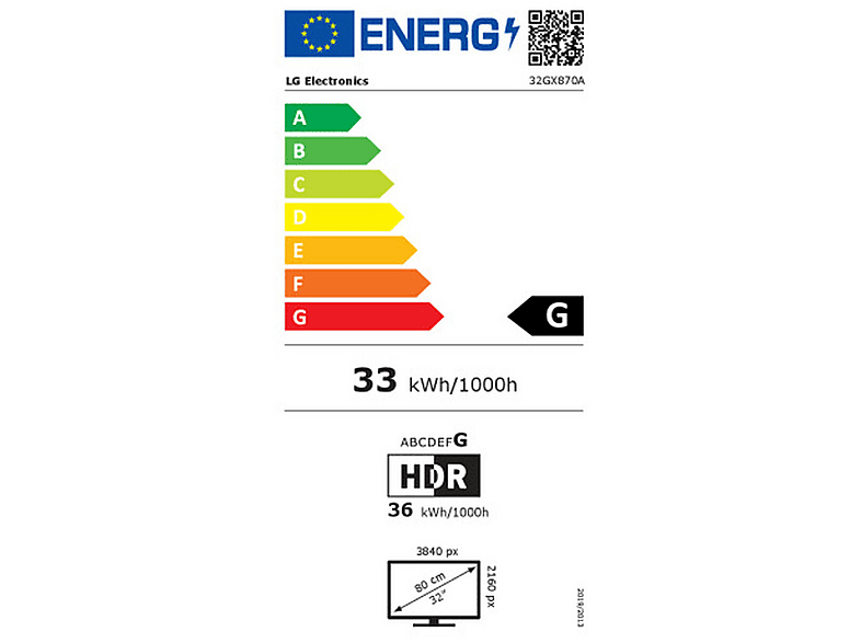 LG 32GX870A-B 32IN 80CM 3840X2160 16:9 1500000:1 0.03 32 Zoll UHD 4K UHD 4K Monitor (0,03 ms Reaktionszeit , 240 Hz nativ) - Image 2