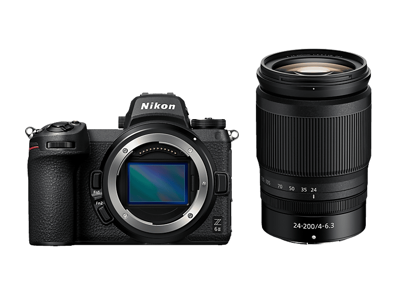 NIKON Z 6II Kit Systemkamera mit Objektiv 24-200 mm, 8 cm Display Touchscreen, WLAN