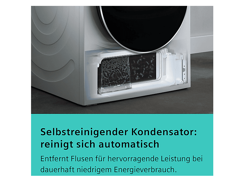 SIEMENS WR47B2C40 Wärmepumpentrockner iQ700 (9,0 kg, Weiß) - Image 2