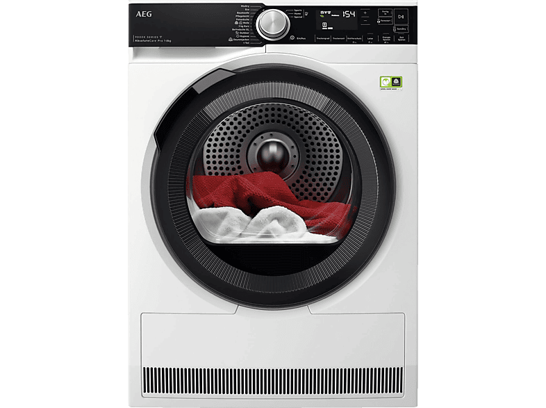AEG TR9XW80880 Wärmepumpentrockner Serie 9000X mit AbsoluteCare® Pro-Technologie (8,0 kg, Weiß)