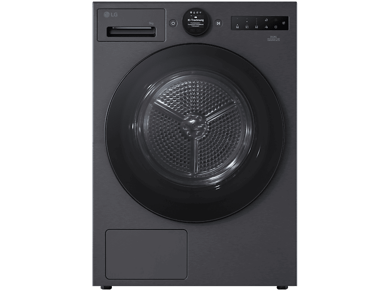 LG RT90X8B Wärmepumpentrockner (9 kg, Metallic Black)